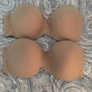 2 Strapless Plus Sz. Bras